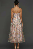Floral Mauve Sweetheart A Line Embroidered Formal Dress
