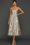 Floral Mauve Sweetheart A Line Embroidered Formal Dress
