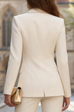 Sky Blue 2 Piece Peak Lapel One Button Women's Work Suits