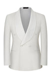 Black 2-piece Shawl Lapel Double-Breasted Men's Suits