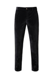 Black Velvet Notched Lapel Double-Breasted Men's Suits