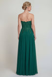Sweetheart A Line Dark Green Long Mother of the Bride Dress with Appliques