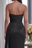 Sweetheart Sheath Back Ruched Long Formal Dress with Streamer