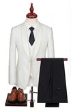 Black Shawl Lapel One Button 3-Piece Men's Suits