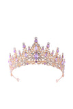 Gold Green Crystal Prom Queen Pageant Crown Tiara