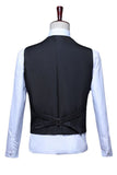 Sparkly Blue Single Breasted V-Neck Sequin Men's Suit Vest