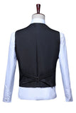 Sparkly Blue Single Breasted V-Neck Sequin Men's Suit Vest