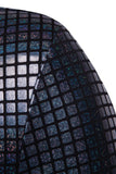 Black Metallic Grid Single Breasted Notched Lapel 2-Piece Men's Prom Suits