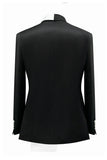 Black 2 Piece One Button Notch Lapel Men's Formal Suits