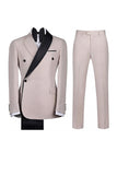 Black 2 Piece One Button Notch Lapel Men's Formal Suits