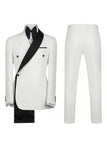 Black 2 Piece One Button Notch Lapel Men's Formal Suits