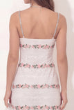 White FLoral Lace Bodycon Short Graduation Dress