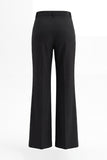 2 Piece Notched Lapel Double Breasted Wide Leg Black Prom Suits with Ruffles