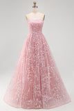 Sparkly Blue A-Line Strapless Beaded Long Formal Dress
