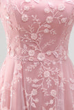 Sparkly Blue A-Line Strapless Beaded Long Formal Dress