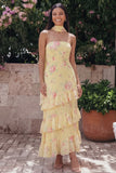 Chiffon White Pink Flower Strapless Sheath Ruffled Long Wedding Guest Dress with Neck Scarf