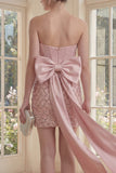Strapless Corset Ruched Bodycon Mini Homecoming Dress