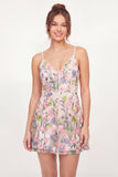 Tulle Floral A-Line Embroidered Pink Mini Homecoming Dress