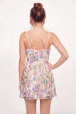 Tulle Floral A-Line Embroidered Pink Mini Homecoming Dress