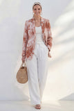 Blue Notched Lapel Single Breasted Slim Fit Women Suit