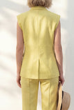 Yellow Shawl Lapel One Button Slim Fit Long Women Suit