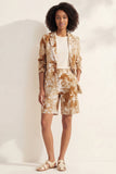 Blue Notched Lapel Single Breasted Slim Fit Short Women Suit