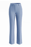 Dusty Blue Notched Lapel One Button Slim Fit Long Women Suit