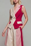 Peaked Lapel 2 Piece Light Khaki Women Suits