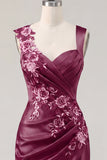 Navy Satin Ruched Embroidered Bodycon Homecoming Dress