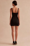 Corset Square Neck Tight Little Black Dress