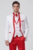 3 Piece Royal Blue One Button Printed Men's Prom Suits