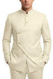 Single Breasted Coffee 2 Piece Men's Prom Suits