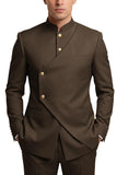 Single Breasted Coffee 2 Piece Men's Prom Suits