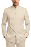 Single Breasted Coffee 2 Piece Men's Prom Suits