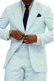 Peak Lapel Single Breasted Light Blue 2 Piece Men's Party Suits