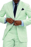 Peak Lapel Single Breasted Light Blue 2 Piece Men's Party Suits
