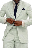 Peak Lapel Single Breasted Light Blue 2 Piece Men's Party Suits