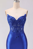 Red Satin Sweetheart Beaded Sheer Corset Homecoming Dress