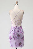 Blush Bodycon Halter Neck Sheer Corset Sequins Homecoming Dress