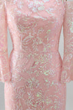 Sparkly Mermaid Blush Off the Shoulder Sequins Long Mother Of the Bride Dress