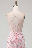 Yellow Bodycon Sheer Corset Floral Sequins Short Homecoming Dress with Lace Up Back