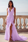 Ivory V-Neck Mermaid Ruffled Ruched Wedding Dress