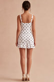 Black And White Polka Dots Bodycon Graduation Dress