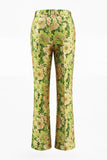 Blue Floral 2 Piece Notch Lapel One Button Women Suits