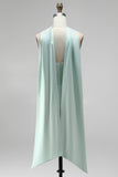 Mint Strapless Bodycon Corset Short Formal Dress with Slit