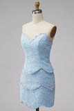 Sweetheart Pink Bodycon Short Formal Dress with Beading