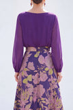 Green A-Line Bateau Neck 2 Piece Jacquard Floral Long Mother Of the Bride Dress