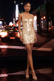 Sparkly Mint Green Bodycon Corset Lace Up Back Sequins Short Homecoming Dress