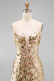 Sparkly Mint Green Tight Corset Sequins Short Formal Dress