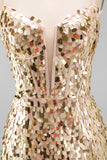 Sparkly Mint Green Tight Corset Sequins Short Formal Dress